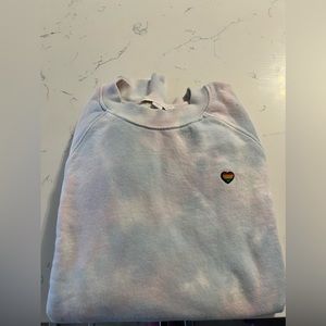 Spiritual Gangster Tie Dye Sweatshirt with Happiness Is the Way on back